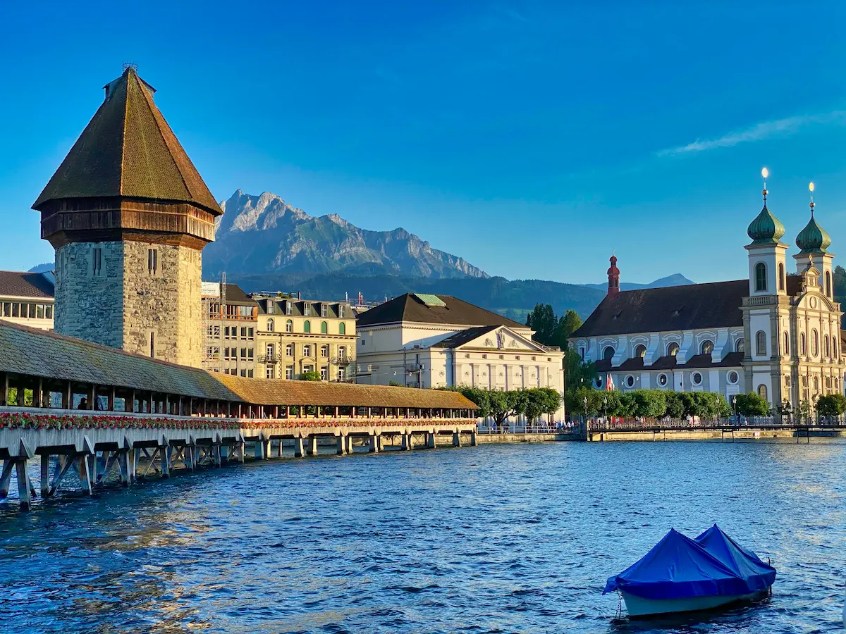 Chapel Bridge and Mount Pilatus for a Lucerne one day itinerary