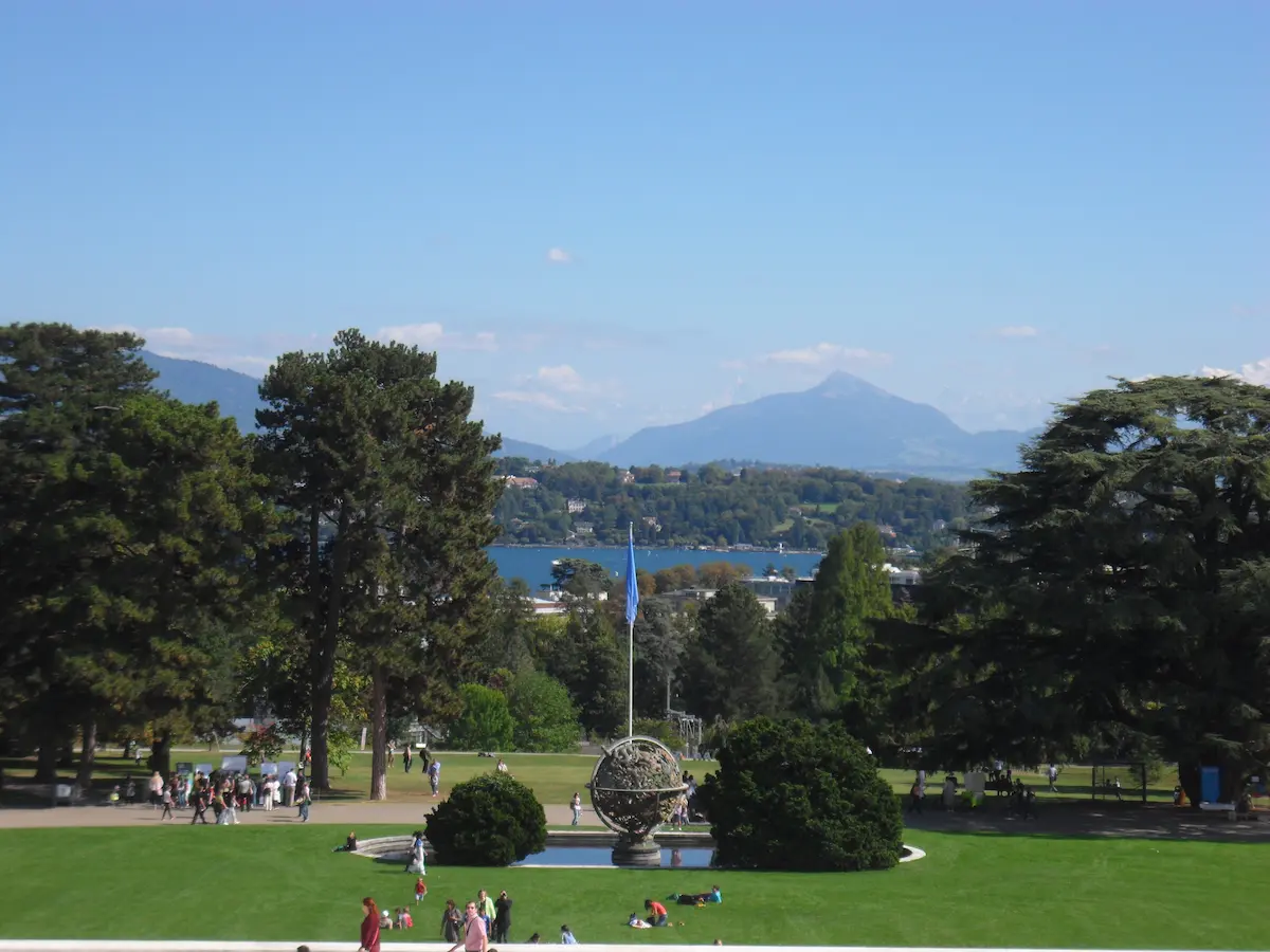 Ariana Park seen from the Palais des Nations in Geneva