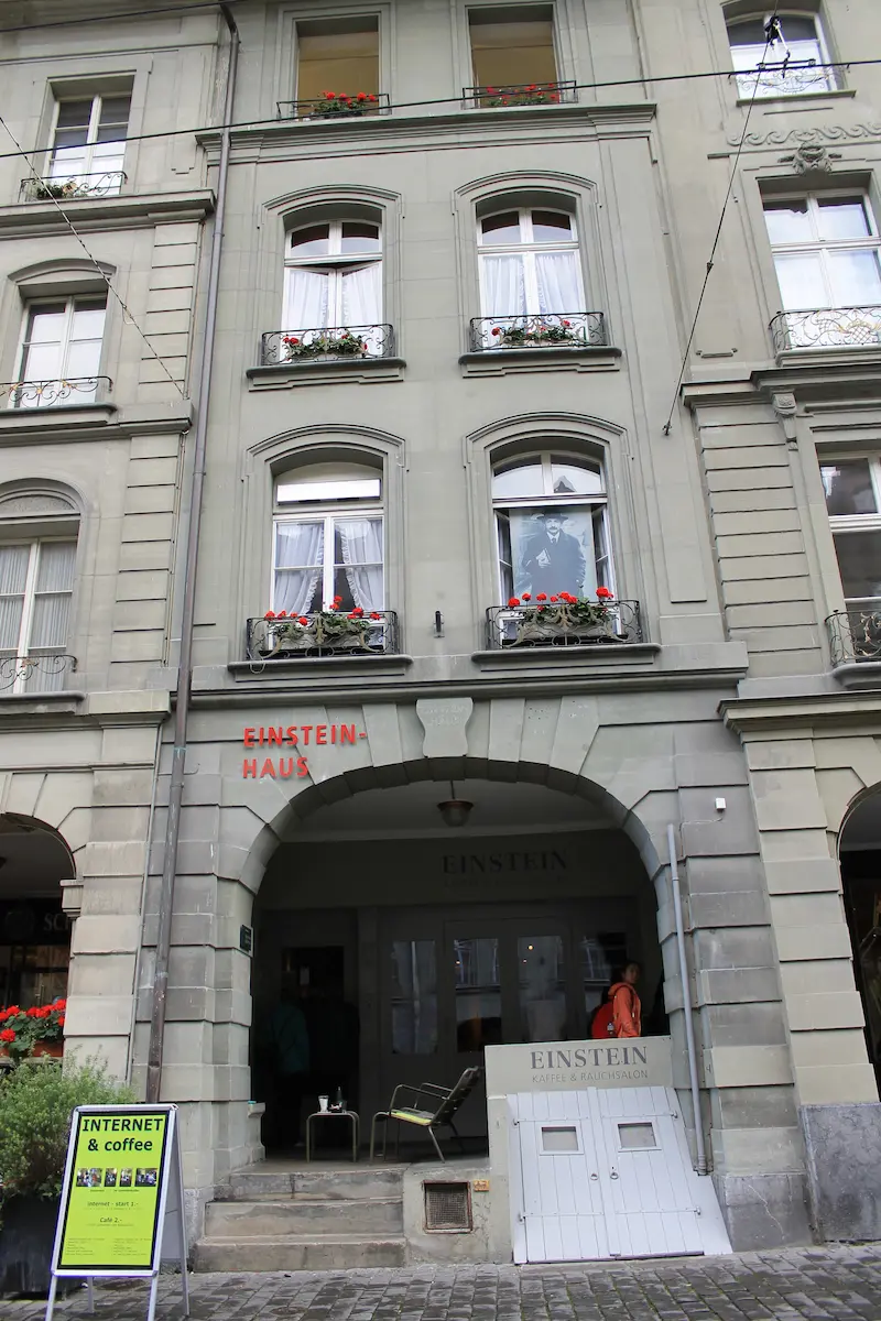 Einstein House facade on Kramgasse in Bern