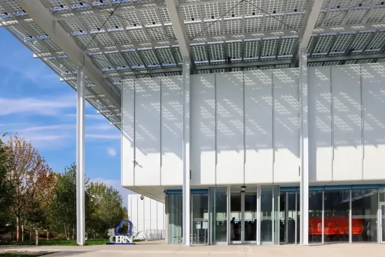 CERN Science Gateway entrance in Meyrin near Geneva