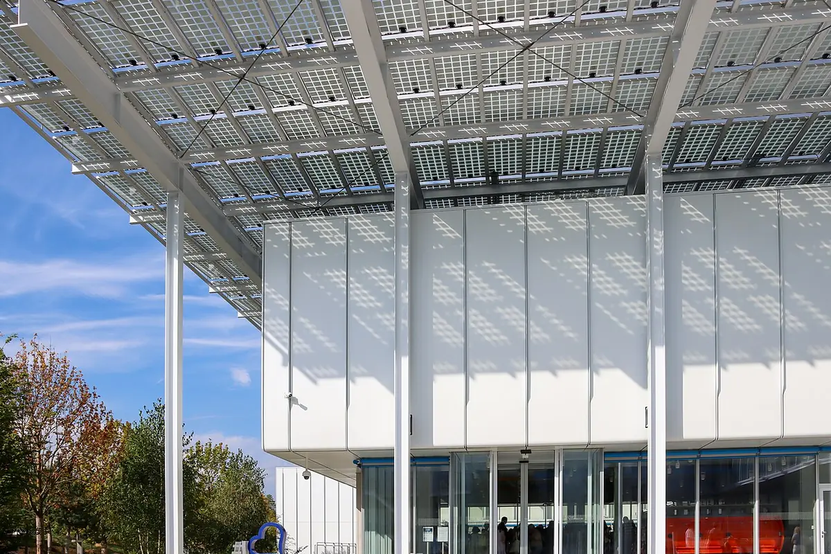 Exterior of CERN Science Gateway near Geneva