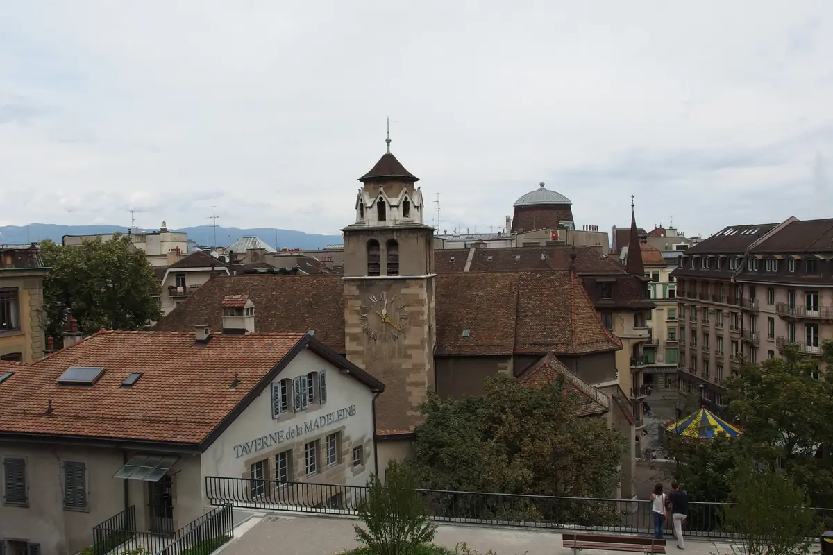 Geneva Old Town rooftops and historic buildings