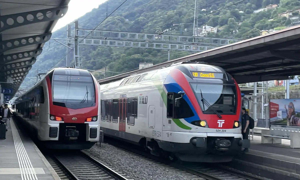 SBB Giruno train at Zurich main station in 2026