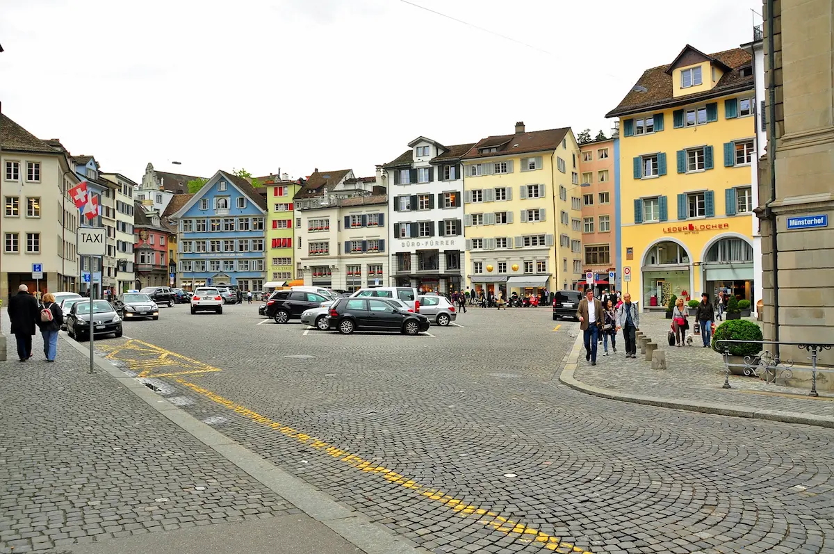 Münsterhof square in Zurich Old Town for travelers choosing where to stay in Zurich