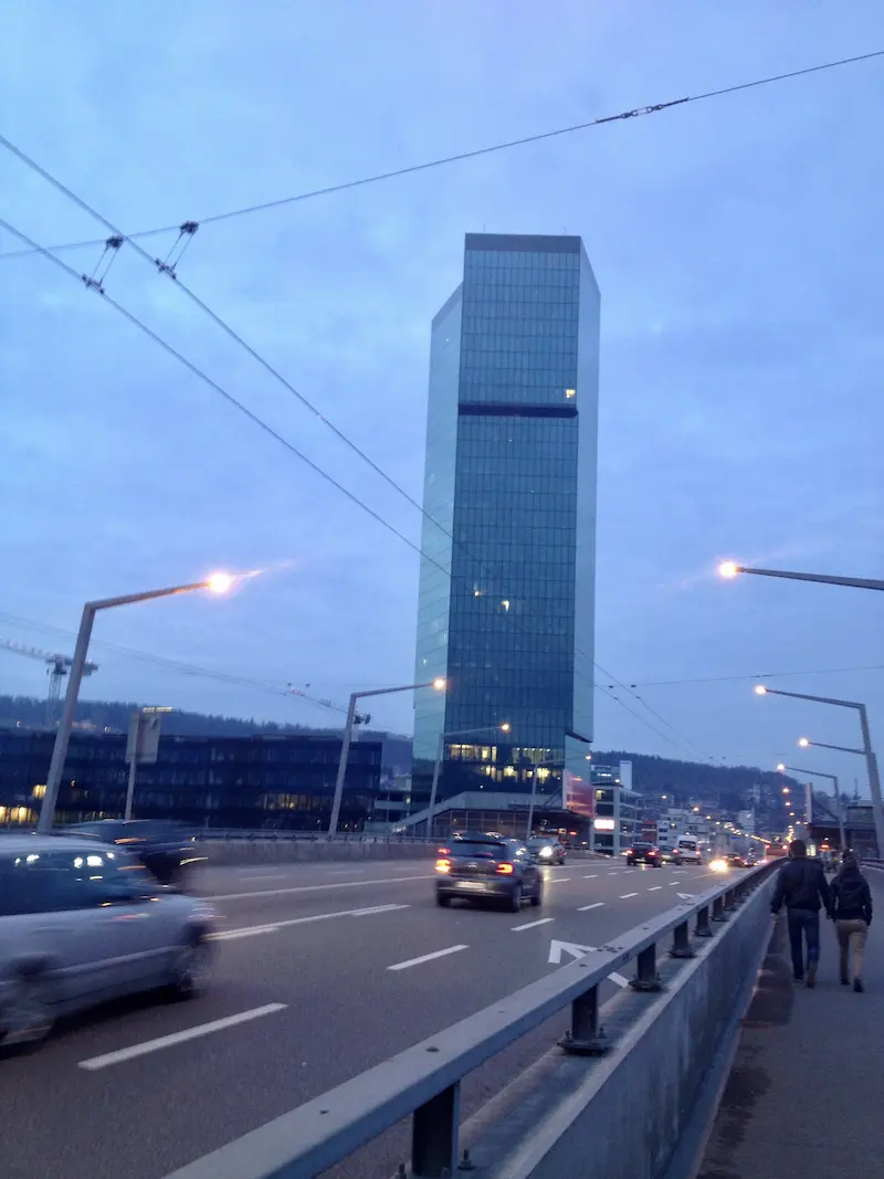 Prime Tower near Zürich Hardbrücke in Zurich West